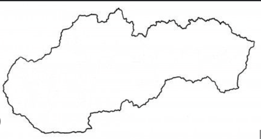 Mapa Slovenska – obrys